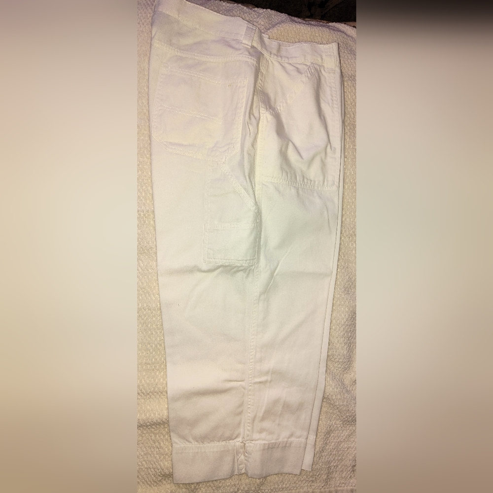 Ladies White Cargo Pants